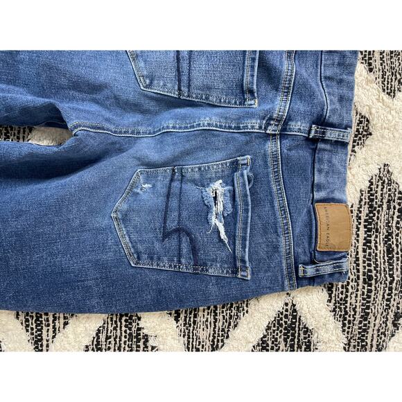American Eagle Curvy Super Hi-Rise Legging Womens size 0 Regular Distressed - Picture 7 of 7